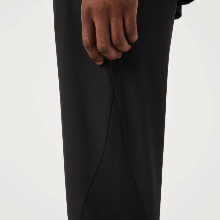 hombres Lacoste 6F241091 negro c31 pantalones deportivos con cremallera en la parte inferior