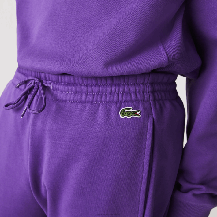hombres Lacoste 6F241107 violeta amarillo verde 1cv pantalones de chándal de vellón con bloques de color de la marca