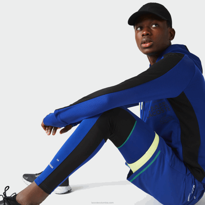 hombres Lacoste 6F241138 azul negro blanco phk polainas deportivas