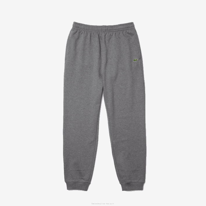 hombres Lacoste 6F241208 lomo gris 1vq pantalones de chándal de felpa de algodón orgánico