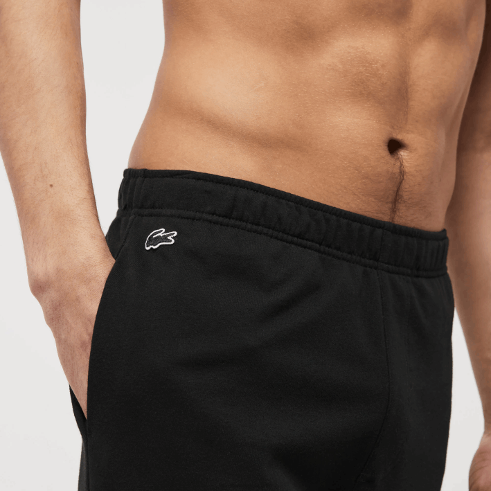 hombres Lacoste 6F241469 blanco negro 258 pantalones de interior de mezcla de vellón de algodón con diseño de cocodrilo