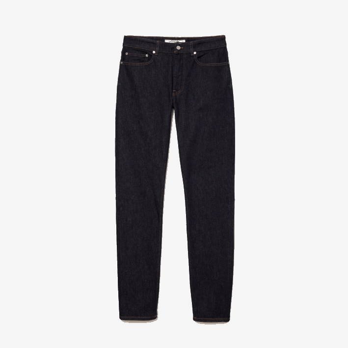 hombres Lacoste 6F24420 azul ml4 pantalones de mezclilla de algodón elástico slim fit