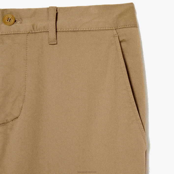 hombres Lacoste 6F24476 beige cb8 Nuevos pantalones clásicos de algodón elástico slim fit
