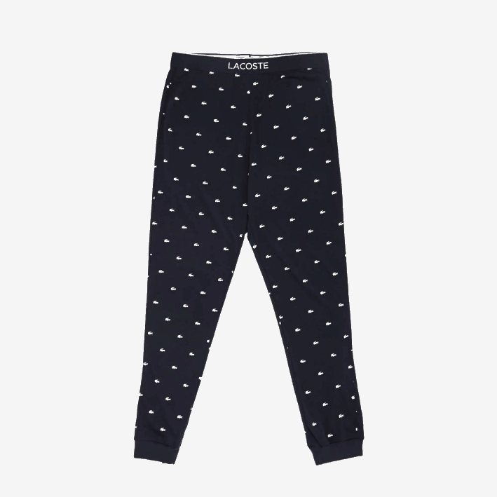 hombres Lacoste 6F241352 blanco negro 258 pantalones de pijama de punto hombres Lacoste 6F241352 blanco negro 258 pantalones de pijama de punto