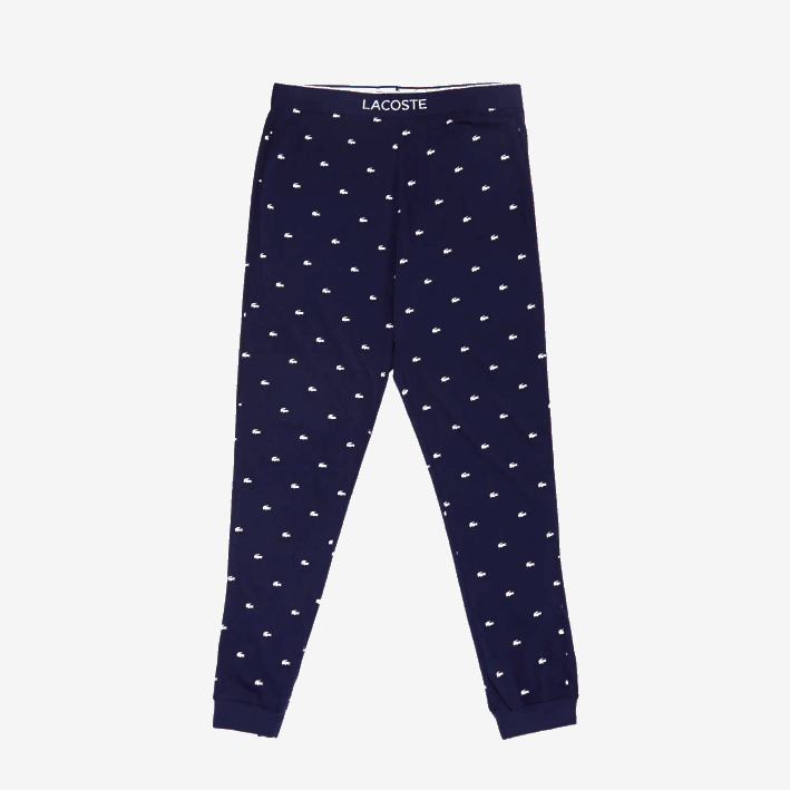 hombres Lacoste 6F241353 azul marino blanco 525 pantalones de pijama de punto hombres Lacoste 6F241353 azul marino blanco 525 pantalones de pijama de punto