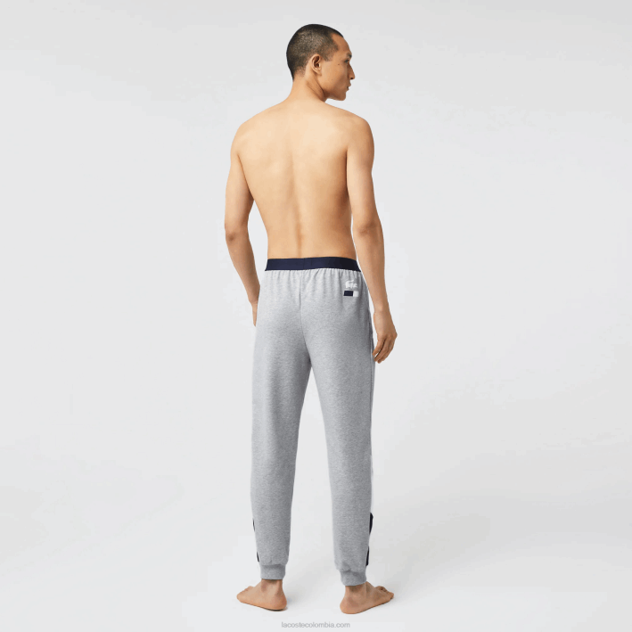 hombres Lacoste 6F241567 gris chino blanco azul marino tya pantalones de pijama oversize con logo