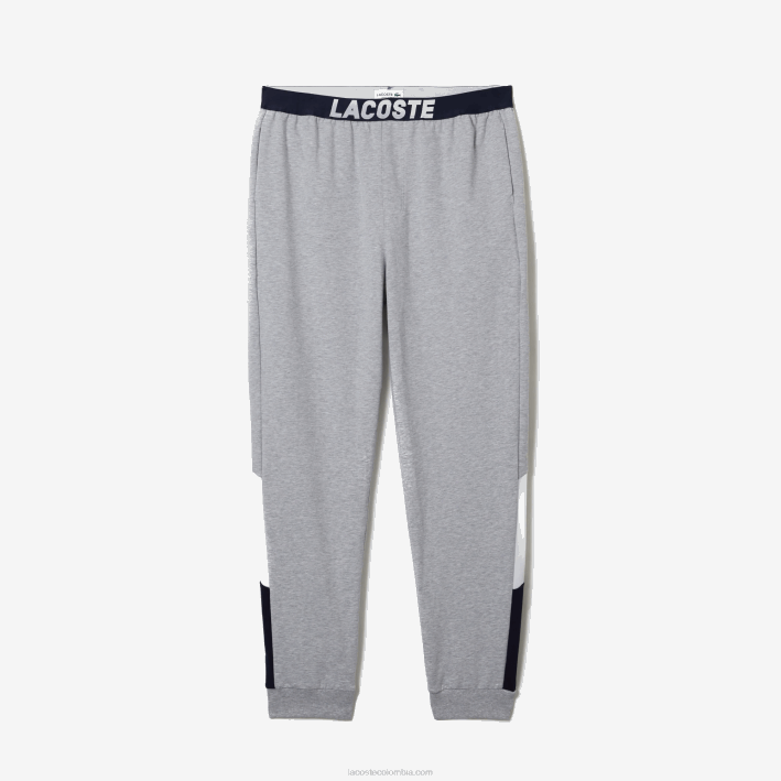 hombres Lacoste 6F241567 gris chino blanco azul marino tya pantalones de pijama oversize con logo