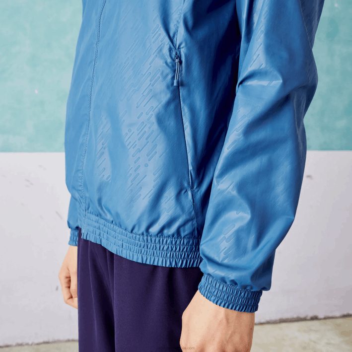 hombres Lacoste 6F241298 azul blanco q6t rompevientos sport novak djokovic repelente al agua