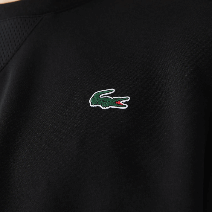 hombres Lacoste 6F241063 negro c31 sudadera con paneles de malla deportiva