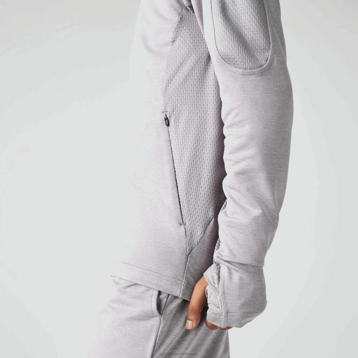 hombres Lacoste 6F241084 chino gris claro 9ya sudadera sport stretch con cremallera