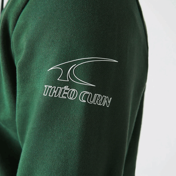 hombres Lacoste 6F241123 verde azul marino nl7 sudadera sport x theo curin de algodón orgánico