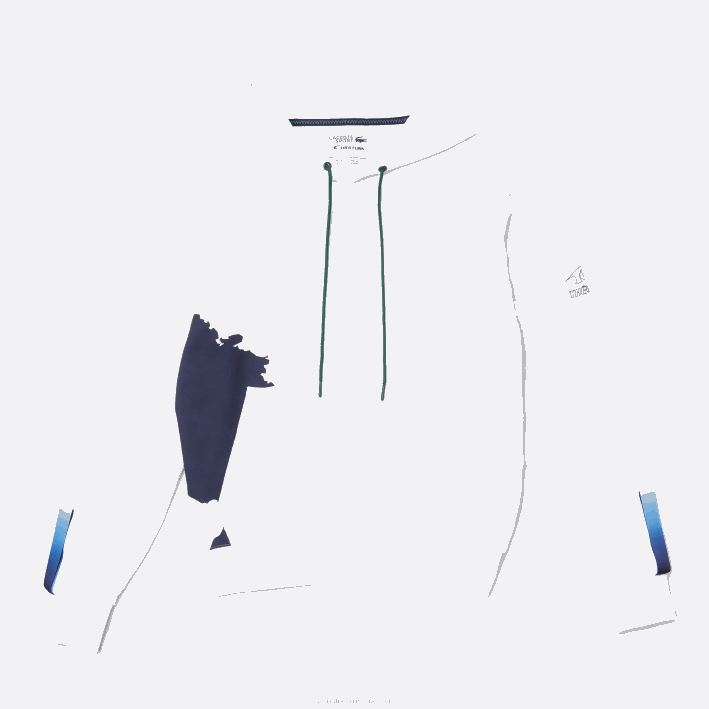 hombres Lacoste 6F241124 blanco azul marino verde ppj sudadera sport x theo curin de algodón orgánico