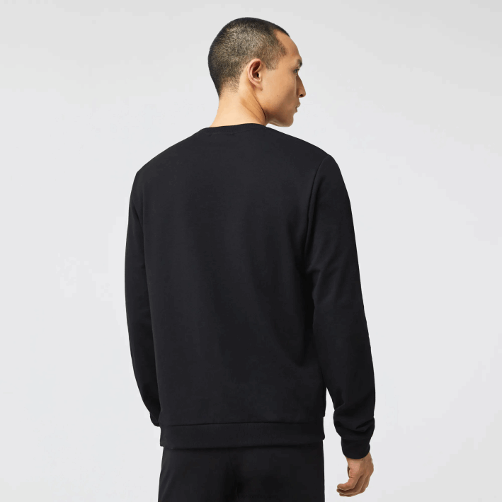 hombres Lacoste 6F241387 negro c31 sudadera de felpa de algodón