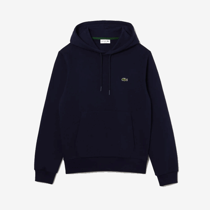 hombres Lacoste 6F24264 azul marino 166 sudadera con capucha de algodón orgánico