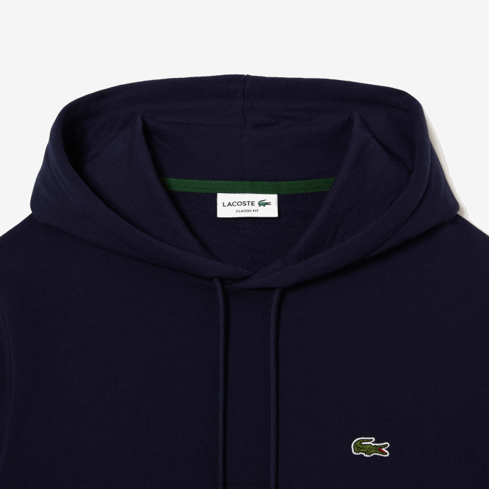 hombres Lacoste 6F24264 azul marino 166 sudadera con capucha de algodón orgánico