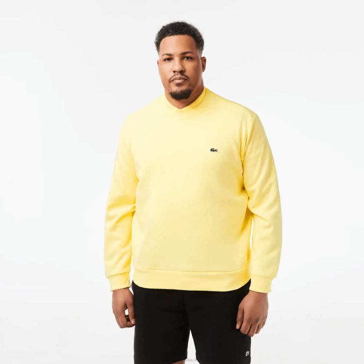 hombres Lacoste 6F24271 amarillo 107 sudadera de algodón orgánico peinado