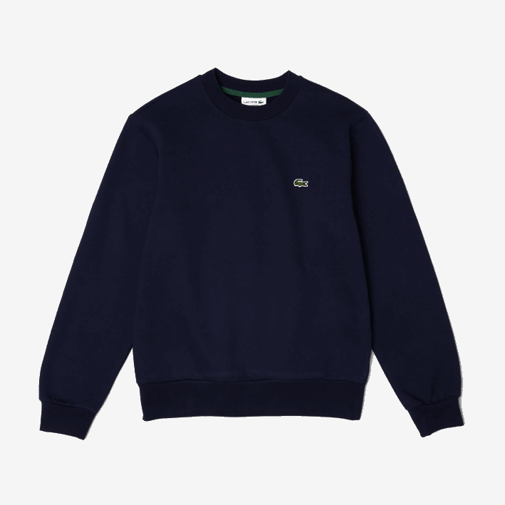 hombres Lacoste 6F24274 azul marino 166 sudadera de algodón orgánico peinado