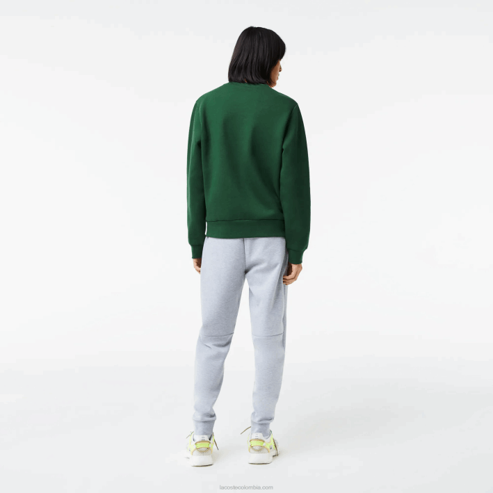 hombres Lacoste 6F24281 verde 132 sudadera de algodón orgánico peinado
