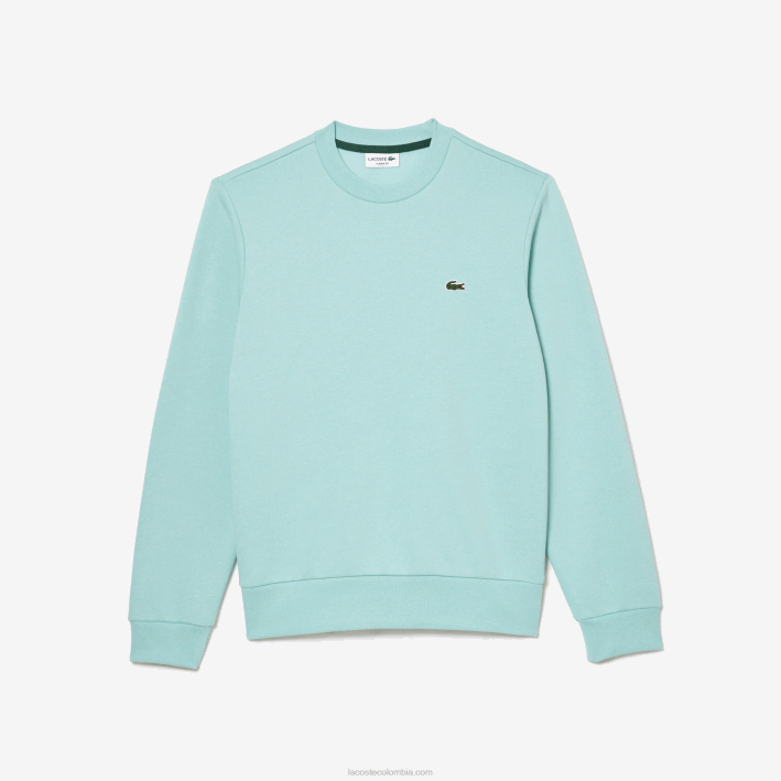 hombres Lacoste 6F24285 menta lgf sudadera de algodón orgánico peinado