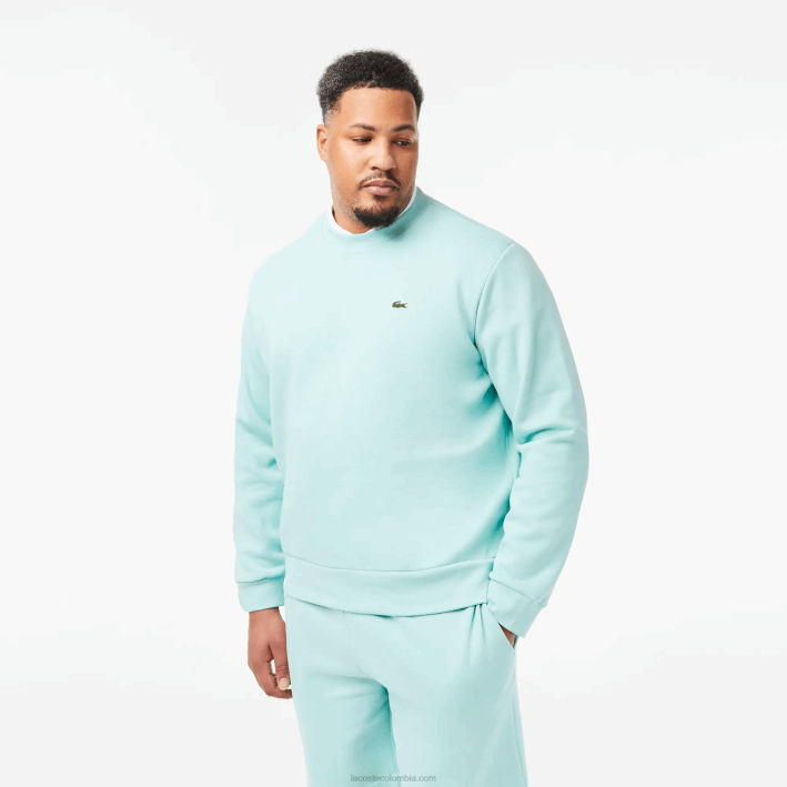 hombres Lacoste 6F24285 menta lgf sudadera de algodón orgánico peinado