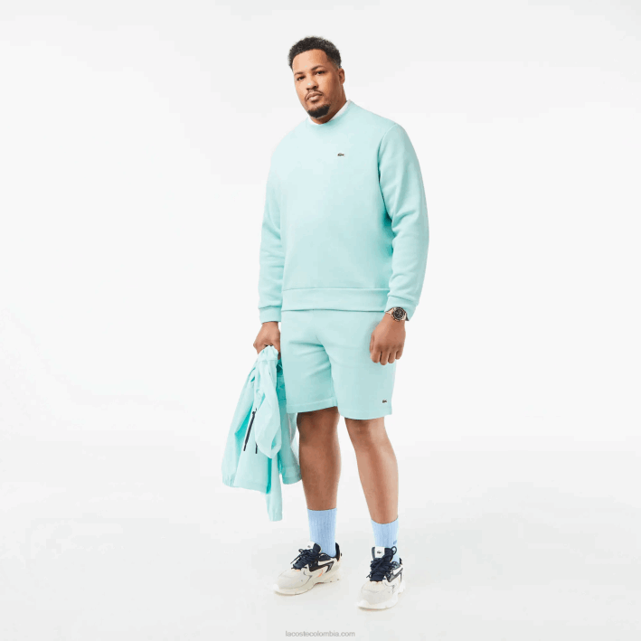hombres Lacoste 6F24285 menta lgf sudadera de algodón orgánico peinado