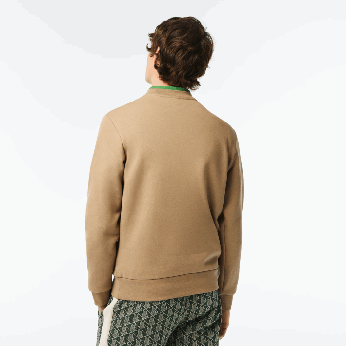 hombres Lacoste 6F24289 beige cb8 sudadera de algodón orgánico peinado