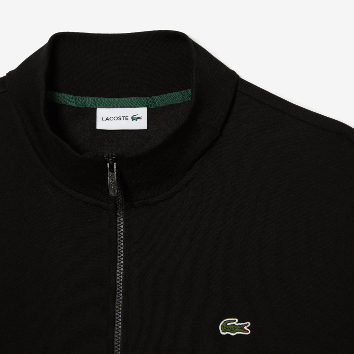 hombres Lacoste 6F24293 negro 031 Sudadera regular fit de algodón orgánico con cremallera - talla grande - talla grande