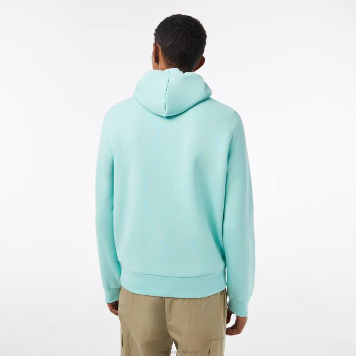 hombres Lacoste 6F24294 menta lgf sudadera con capucha de algodón orgánico