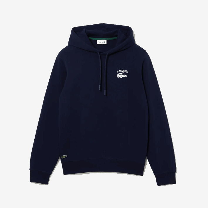 hombres Lacoste 6F24359 azul marino 166 sudadera con capucha de corte clásico