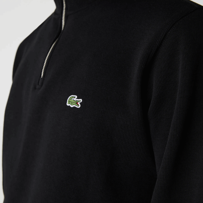 hombres Lacoste 6F24952 negro 031 sudadera con cremallera y cuello alto