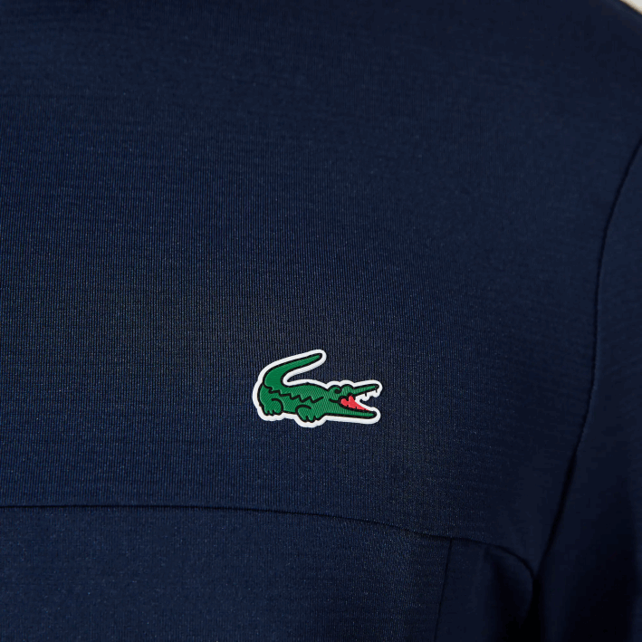 hombres Lacoste 6F24980 azul marino 166 sudadera sport stretch con cremallera en el cuello