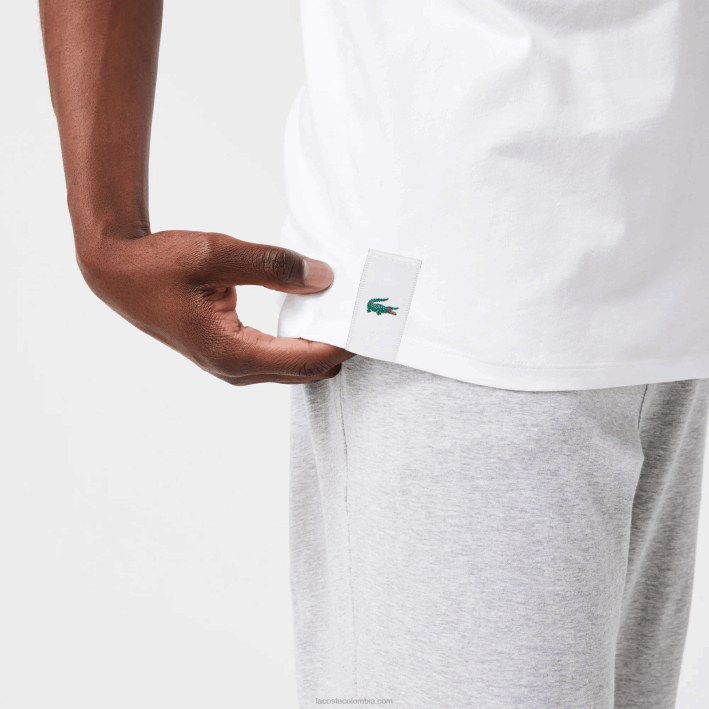 hombres Lacoste 6F241360 blanco 001 camiseta de tirantes de algodón pack de 3