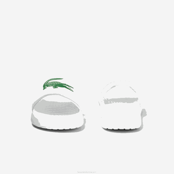 hombres Lacoste 6F241728 blanco/verde 082 chanclas sintéticas croco 1.0