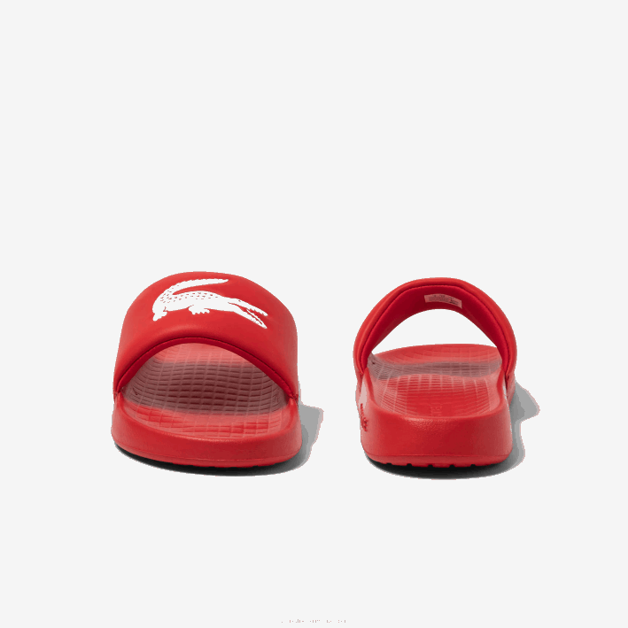 hombres Lacoste 6F241729 rojo blanco 17k chanclas sintéticas croco 1.0