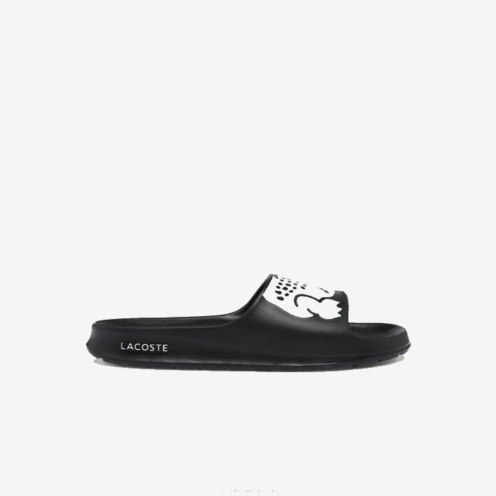 hombres Lacoste 6F241754 blanco y negro 312 chanclas sintéticas croco 2.0
