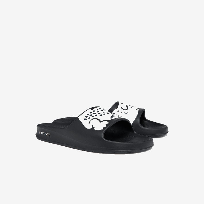 hombres Lacoste 6F241754 blanco y negro 312 chanclas sintéticas croco 2.0