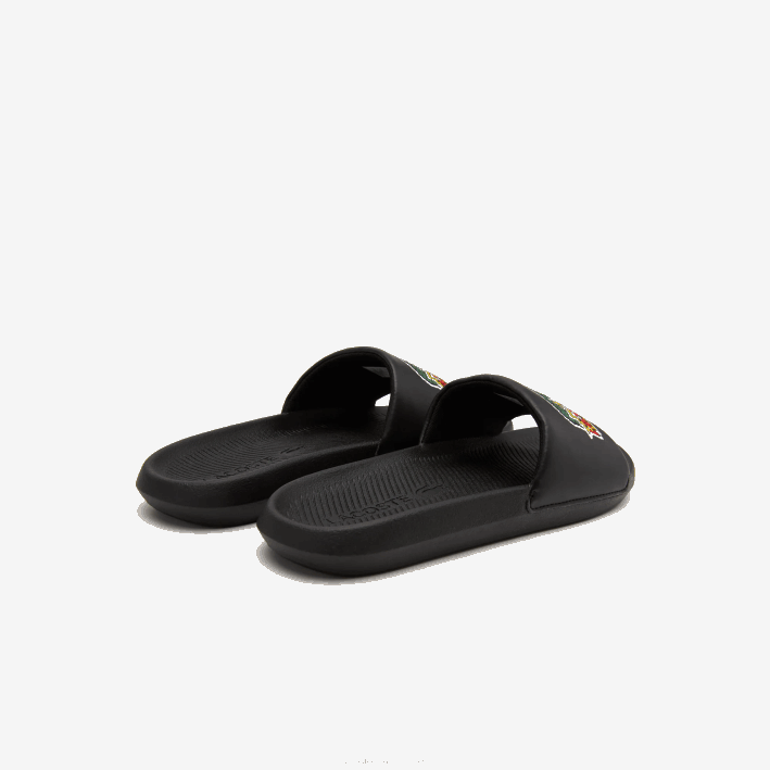 hombres Lacoste 6F241761 negro 02h chanclas sintéticas de cocodrilo