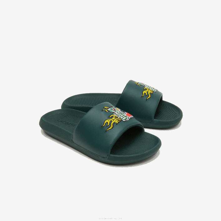 hombres Lacoste 6F241762 verde 1m8 chanclas sintéticas de cocodrilo