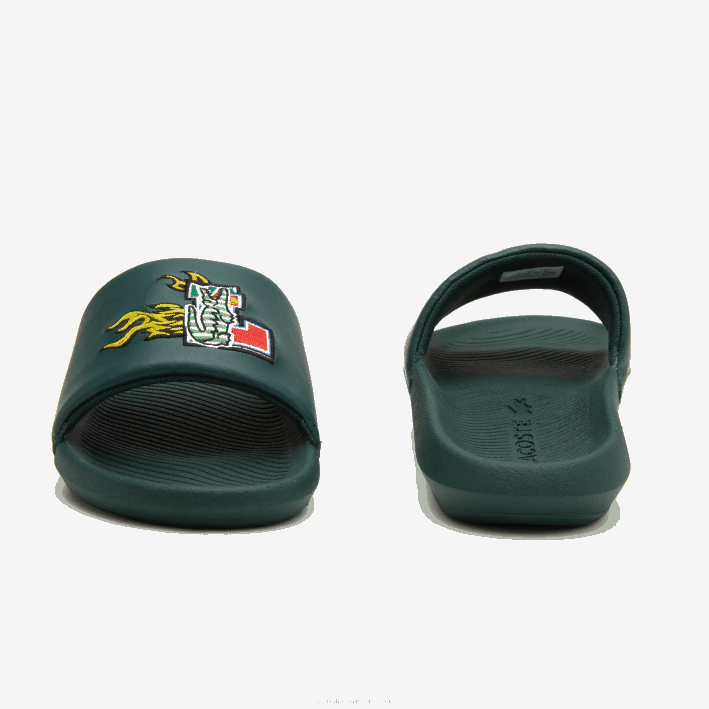 hombres Lacoste 6F241762 verde 1m8 chanclas sintéticas de cocodrilo