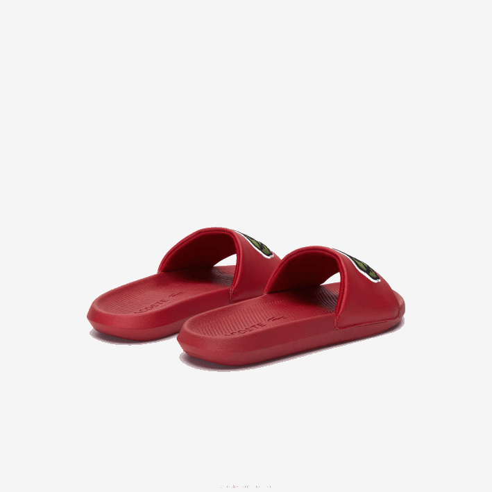 hombres Lacoste 6F241810 rojo verde t2q chanclas sintéticas de cocodrilo
