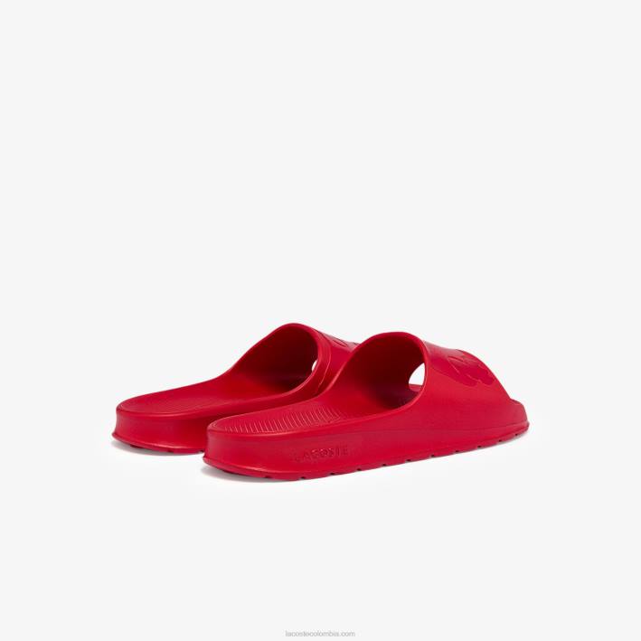 hombres Lacoste 6F241811 rojo rr1 chanclas sintéticas croco 2.0 con logo