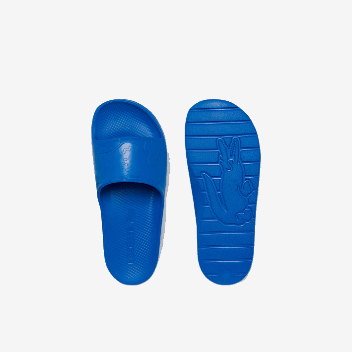 hombres Lacoste 6F241812 azul 11c chanclas sintéticas croco 2.0 con logo