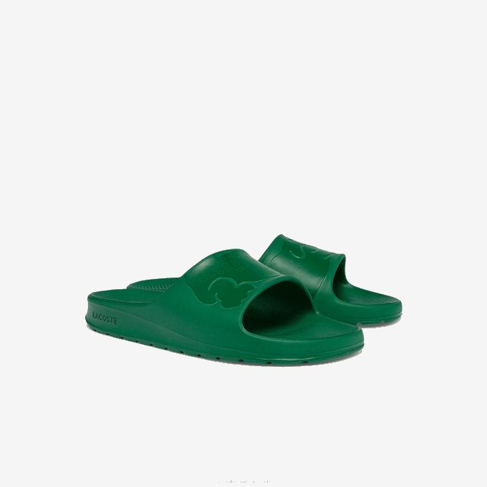 hombres Lacoste 6F241814 verde gg2 chanclas sintéticas croco 2.0 con logo