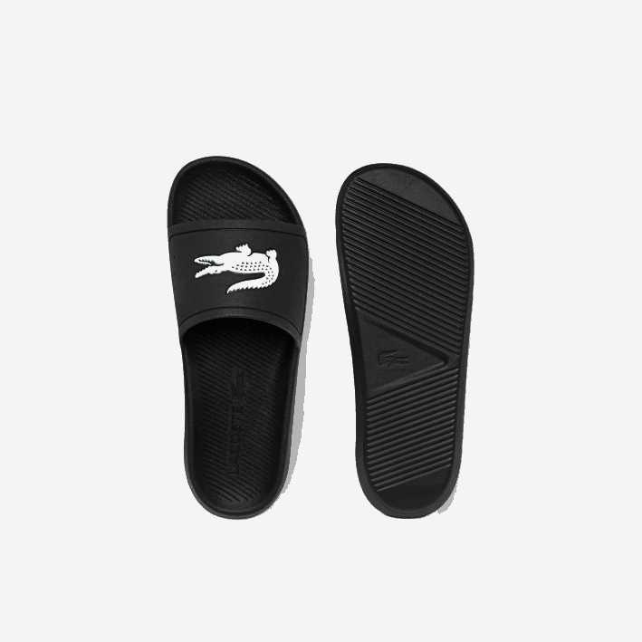 hombres Lacoste 6F241821 blanco y negro 312 chanclas sintéticas repelentes al agua croco