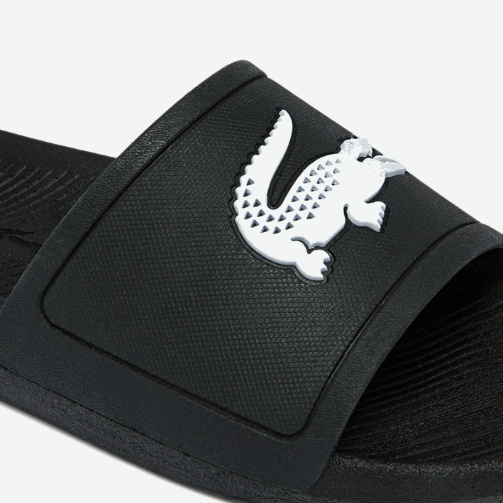 hombres Lacoste 6F241821 blanco y negro 312 chanclas sintéticas repelentes al agua croco