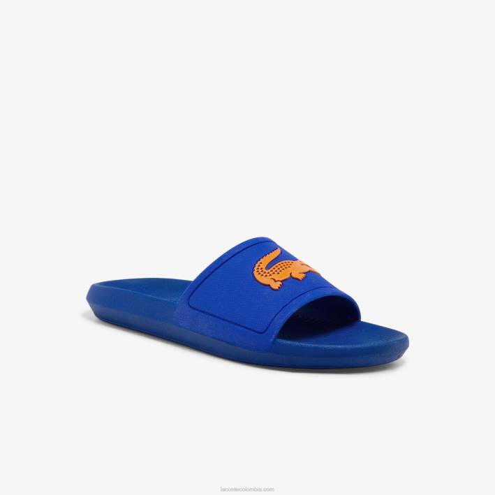 hombres Lacoste 6F241915 azul naranja ba1 chanclas de goma de cocodrilo hombres Lacoste 6F241915 azul naranja ba1 chanclas de goma de cocodrilo
