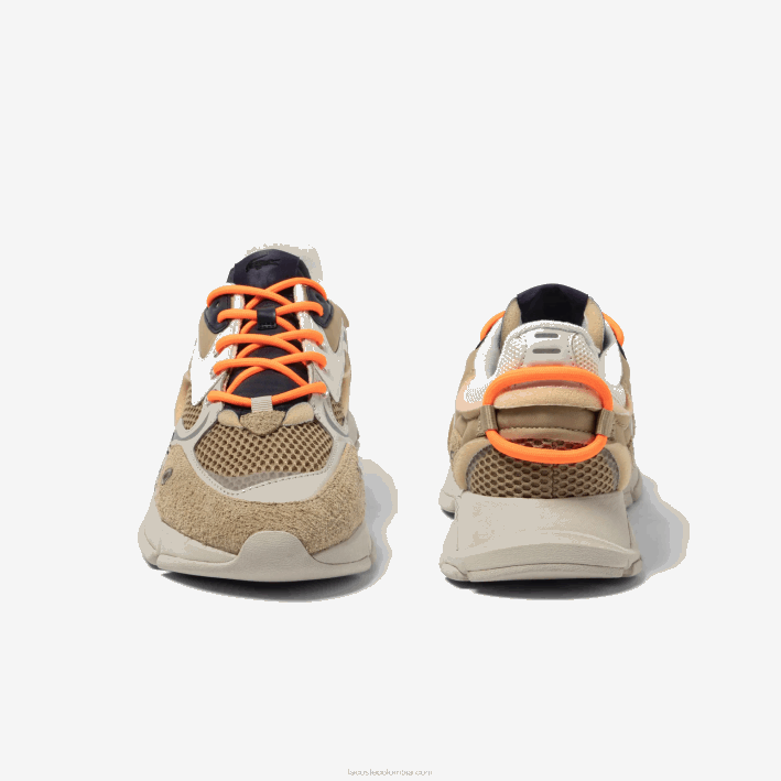 hombres Lacoste 6F241695 caqui azul marino kn1 tenis l003 neo textil