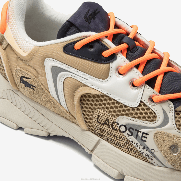 hombres Lacoste 6F241695 caqui azul marino kn1 tenis l003 neo textil