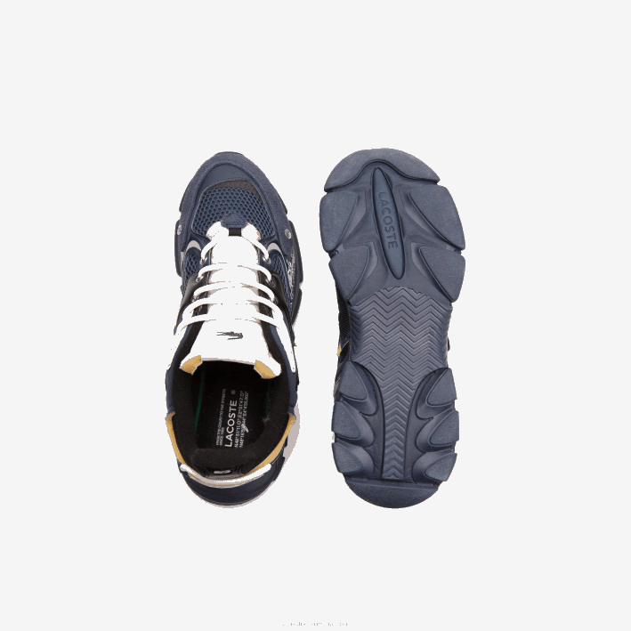 hombres Lacoste 6F241697 azul marino nb0 tenis l003 neo textil