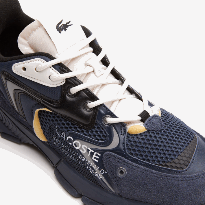 hombres Lacoste 6F241697 azul marino nb0 tenis l003 neo textil